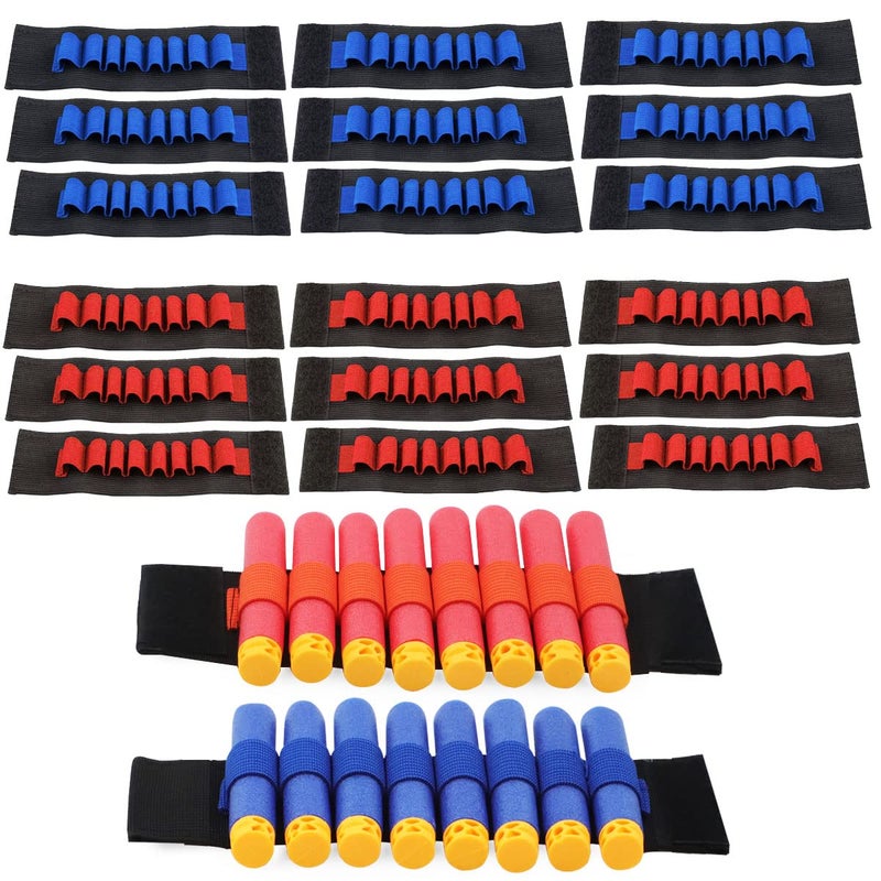 POKONBOY Compatible with Nerf Guns Darts 20 PCS Party Supplies Toy Gun Accessories Wrist Ammo Holders EVA Soft Bullets Gun Wrist Belt Band Strap Compatible with Nerf Nstrike Elite Series Blasters No Darts - Image 3