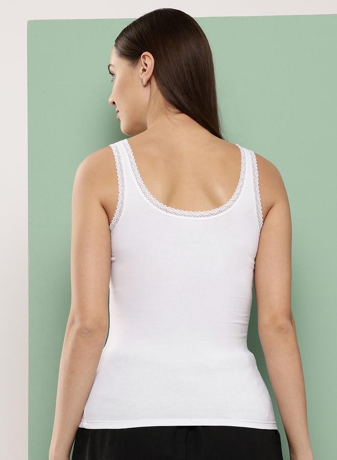 Leading Lady Pack of 3 - Cotton Lace Insert Camisole - Image 4