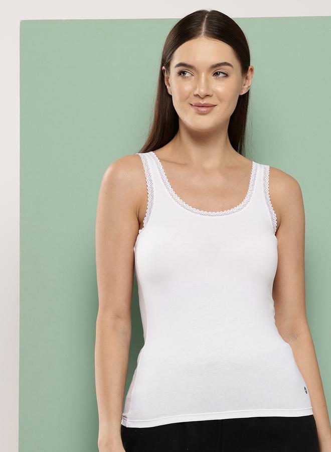 Leading Lady Pack of 3 - Cotton Lace Insert Camisole - Image 3