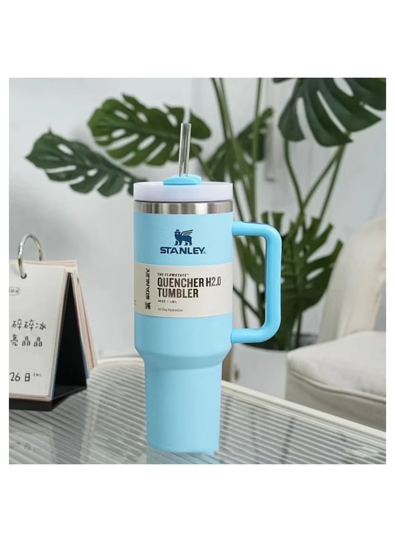 Stanley - Quencher H2.0 FlowState Stainless Steel Vacuum Insulated Tumbler with Lid and Straw for Water, Iced Tea or Coffee, Smoothie and More, 40 oz - Image 1