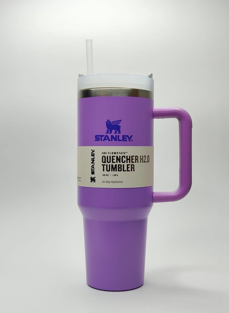 Stanley Quencher H2.0 FlowState Stainless Steel Vacuum Insulated Tumbler with Lid and Straw for Water, Iced Tea or Coffee, Smoothie and More, 40 oz - Image 1