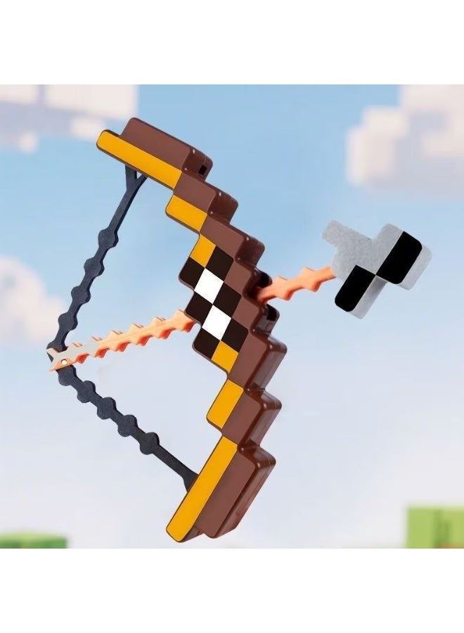 MYNGAPOP Pixel Archery Keychain - 3D Block Arrow & Bow Key Ring for Gamers, Retro Gaming Accessory Collection - Image 2