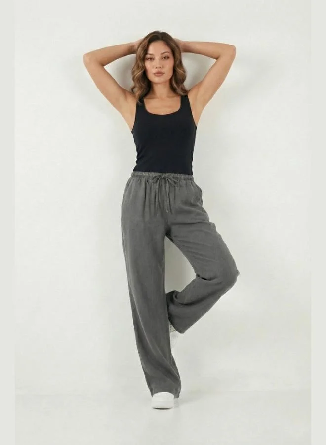 Lela Lela Wide Leg High Waist Wide Leg Trousers Women's Pants 668YP5424