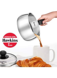 Hawkins 1 Liter Stainless Steel Saucepan/Tpan With Glass Lid,Induction Compatible,Silver  - Image 4