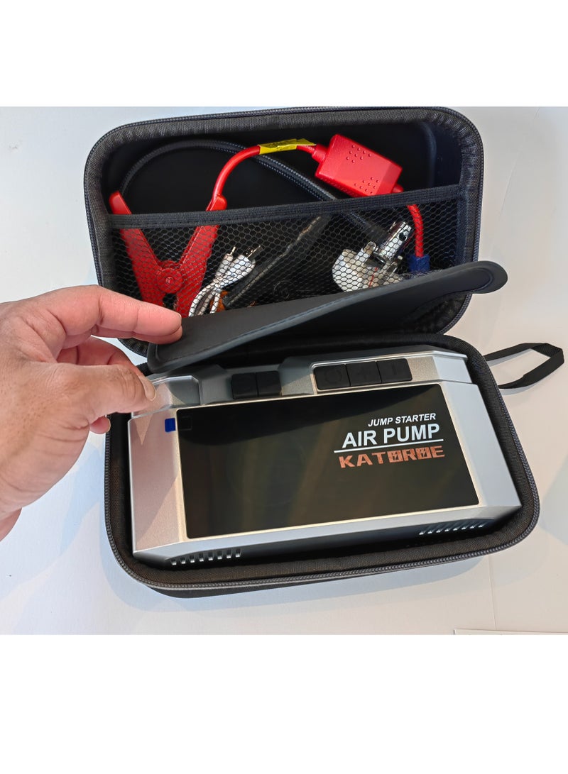 4 in 1 Car Jump Starter with Air Compressor 35000mAh Battery 150PSI Tire Inflator Flash light PowerBank - Image 4
