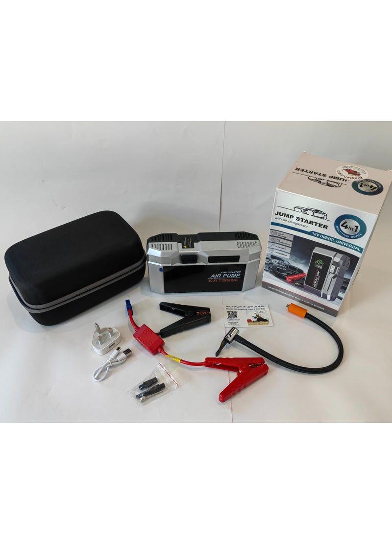 4 in 1 Car Jump Starter with Air Compressor 35000mAh Battery 150PSI Tire Inflator Flash light PowerBank - Image 5