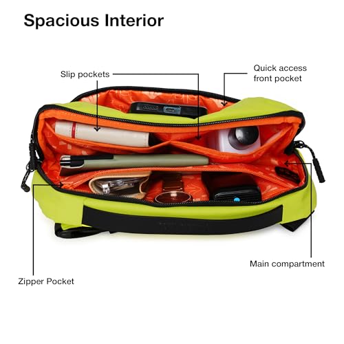 Nasher Miles Sling Bag | Crossbody Bag | One Shoulder Bag| Multipurpose Travel Bag | Ideal for Daily Use, Office, Travel, Hiking (Green) - Image 4