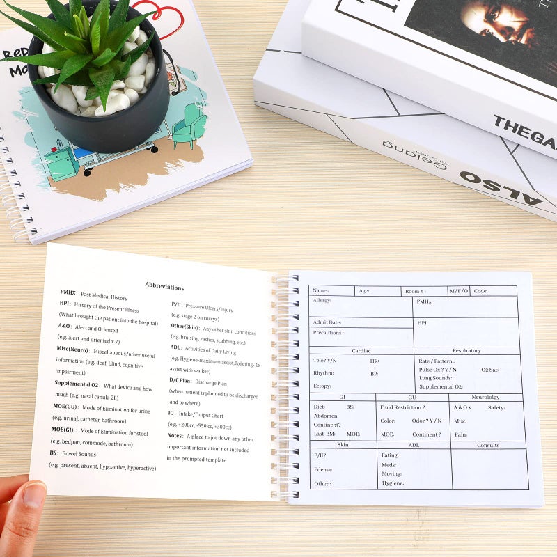 Marspark 2 Pack Nurse Report Sheet Notebook Nurse Essentials Nurse Made Simple Pocket Journals Notebook for Nursing Appreciation Gifts Clinical Supplies - Image 4