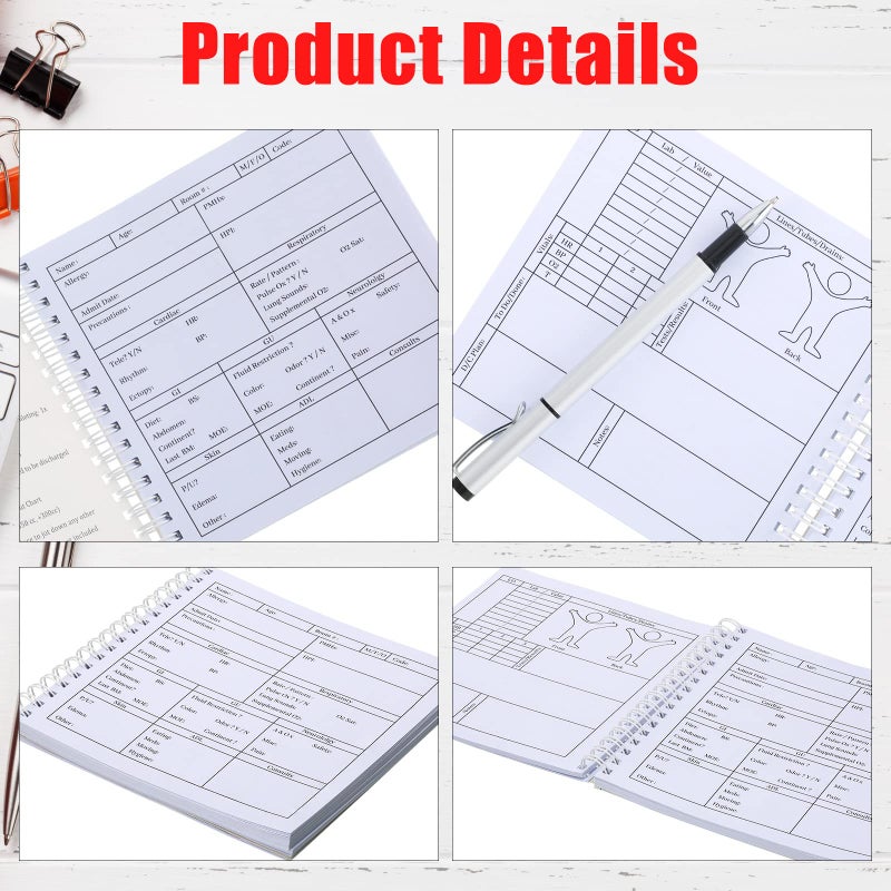 Marspark 2 Pack Nurse Report Sheet Notebook Nurse Essentials Nurse Made Simple Pocket Journals Notebook for Nursing Appreciation Gifts Clinical Supplies - Image 3