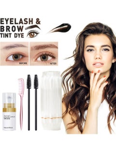 ibcccndc طقم صبغ الرموش والحواجب، طقم صبغ مكياج الرموش والحواجب مع أدوات، مكياج الحواجب والرموش باللون الأسود، طقم صبغ الرموش والحواجب باللون الأسود الداكن والممتلئ 01  - Image 4