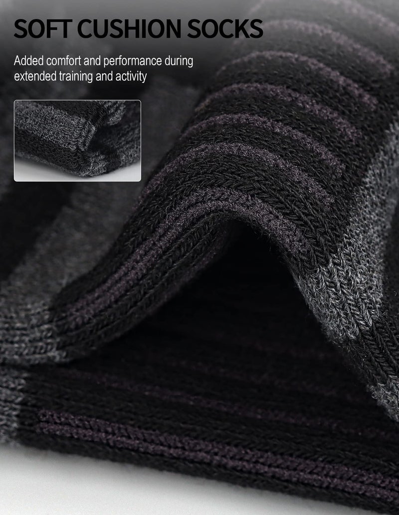 Airacker Ankle Athletic Running Socks Cushioned Breathable Low Cut Sports Tab Socks for Men and Women (6 Pairs) - Image 3