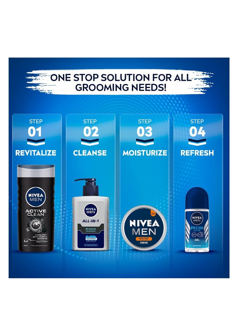 NIVEA MEN All in 1 Oil Control Face Wash | Prevents Acne | Removes excess oil and dirt | Reduces Blackheads and Whiteheads | Cooling Menthol | Unclogs & refines pores | 150ml - Image 4