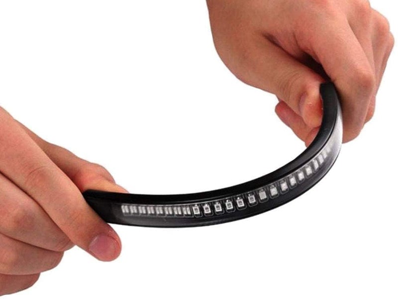 Maison ضوء خلفي للدراجة النارية LED مع إشارات الانعطاف، 48LED 8” أضواء فرامل مرنة مدمجة لدرجات هارلي ديفيدسون/الدراجات/ATV/RV/SUV - Image 1