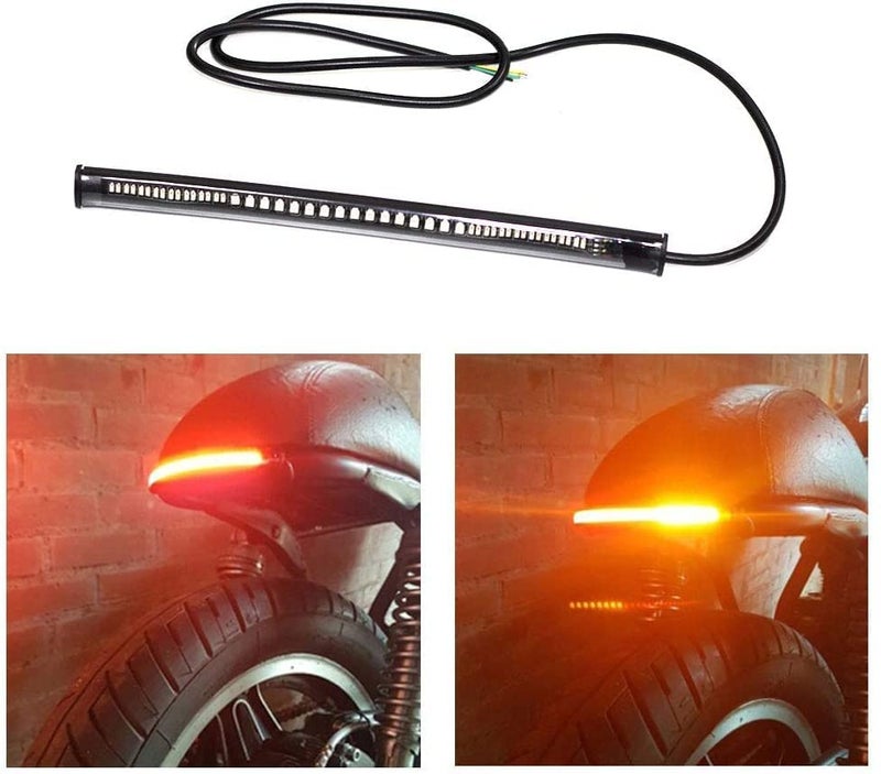 Maison ضوء خلفي للدراجة النارية LED مع إشارات الانعطاف، 48LED 8” أضواء فرامل مرنة مدمجة لدرجات هارلي ديفيدسون/الدراجات/ATV/RV/SUV - Image 5