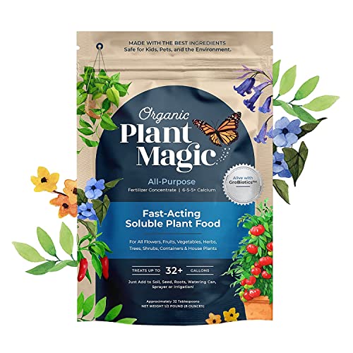 Organic Plant Magic - Truly Organic™ Fast-Acting Water Soluble Plant Food - All-Purpose Fertilizer Concentrate for Flower, Vegetable, Herb, Fruit Tree, Garden & Indoor Houseplants [One 1/2 lb Bag] - Image 1