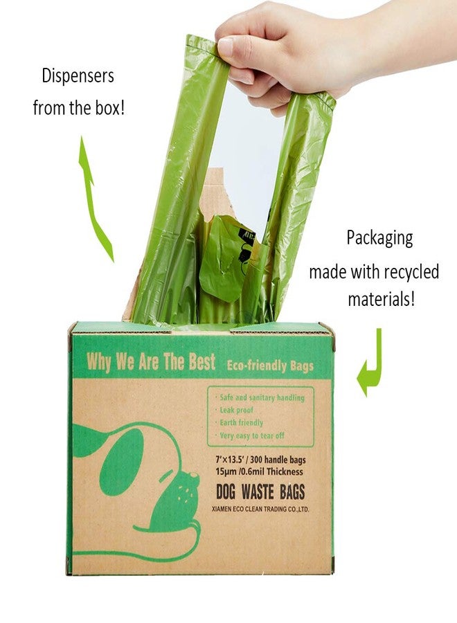 Eco Clean ECO-CLEAN Dog Poop Bags, 300-Count Dog Waste Bags with Easy-Tie Handles, Guaranteed Leak-Proof, Earth-Friendly, Unscented Oxo-biodegradable Pet Poop Bags (Not on Rolls) - Image 3