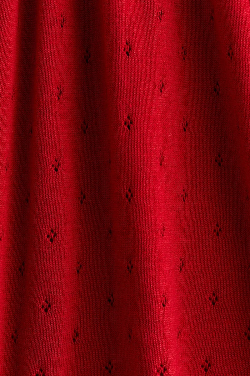 H&M Collared pointelle-knit dress