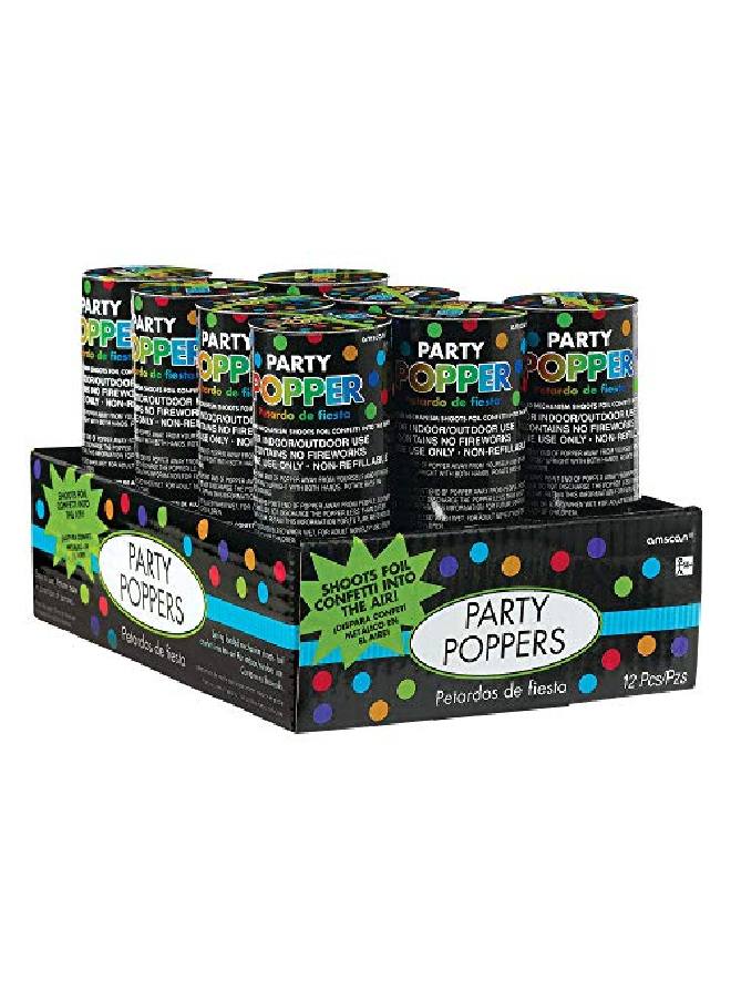 Amscan Party Poppers 4" 12 Ct. Multicolor - Image 2