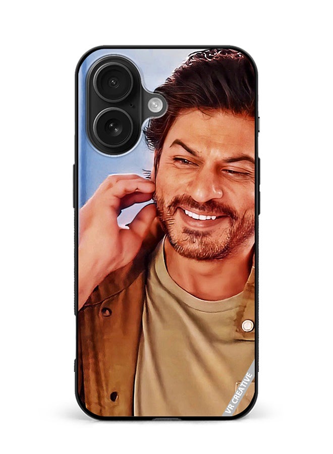 Protective Case Cover For Apple iPhone 16 Bollywood Actor Shahrukh Khan Design Multicolour