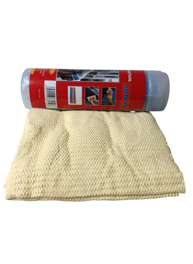 3D Synthetical Chamois Car Drying Towel, Ultra Absorbent PVA Shammy Cloth with Storage Case - Image 2