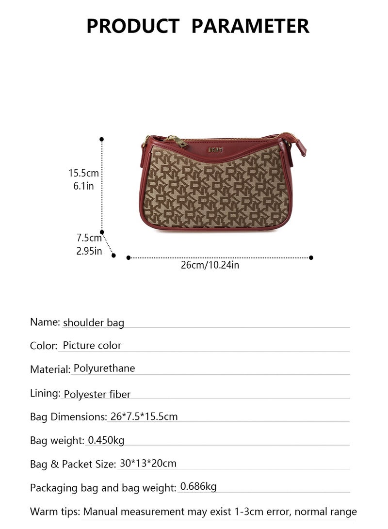 Donna Karan Women  Shoulder Bag Ladies  Leather Handbag with Extended Metal Chain for Daily Casual Work - Image 5