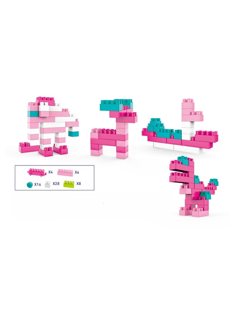 Building Blocks Girls (60 piece) Pink Block Bricks Toy  - Image 5