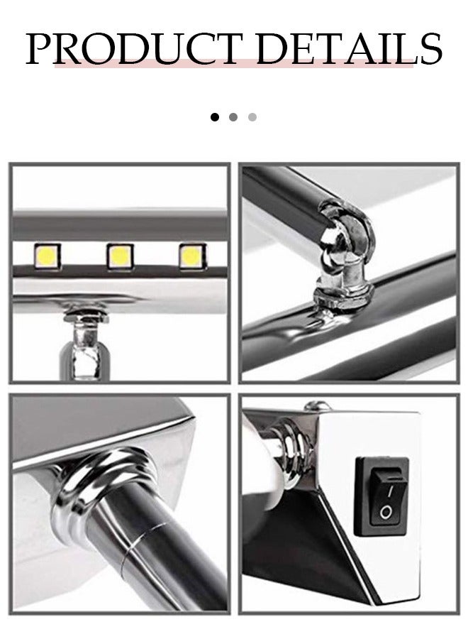 إسكدنيا Stainless Steel LED Mirror Wall Lamp with Switch 5W Wall Light Led Mirror Lights for Bath Bedside Reading Lamp Fixtures for Office Bedroom - Image 3