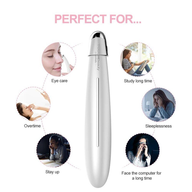 TOUCHBeauty TOUCHBeauty Electric Eye Massager for Dark Circles Puffiness Fine LinesWrinkle Crows Feet and Bags Under Eyes with Sonic Vibration  Heating  - Image 4