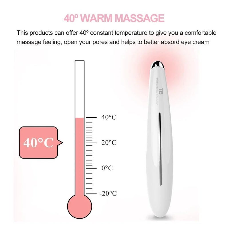 TOUCHBeauty TOUCHBeauty Electric Eye Massager for Dark Circles Puffiness Fine LinesWrinkle Crows Feet and Bags Under Eyes with Sonic Vibration  Heating  - Image 5
