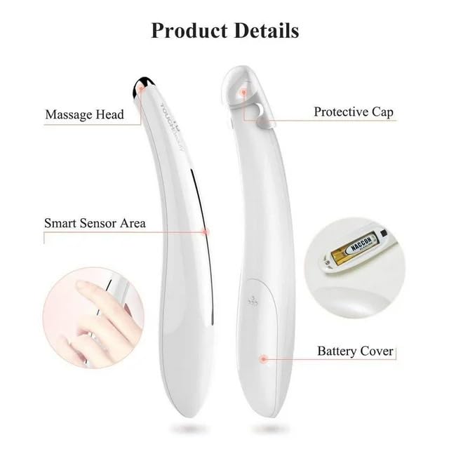 TOUCHBeauty TOUCHBeauty Electric Eye Massager for Dark Circles Puffiness Fine LinesWrinkle Crows Feet and Bags Under Eyes with Sonic Vibration  Heating  - Image 2