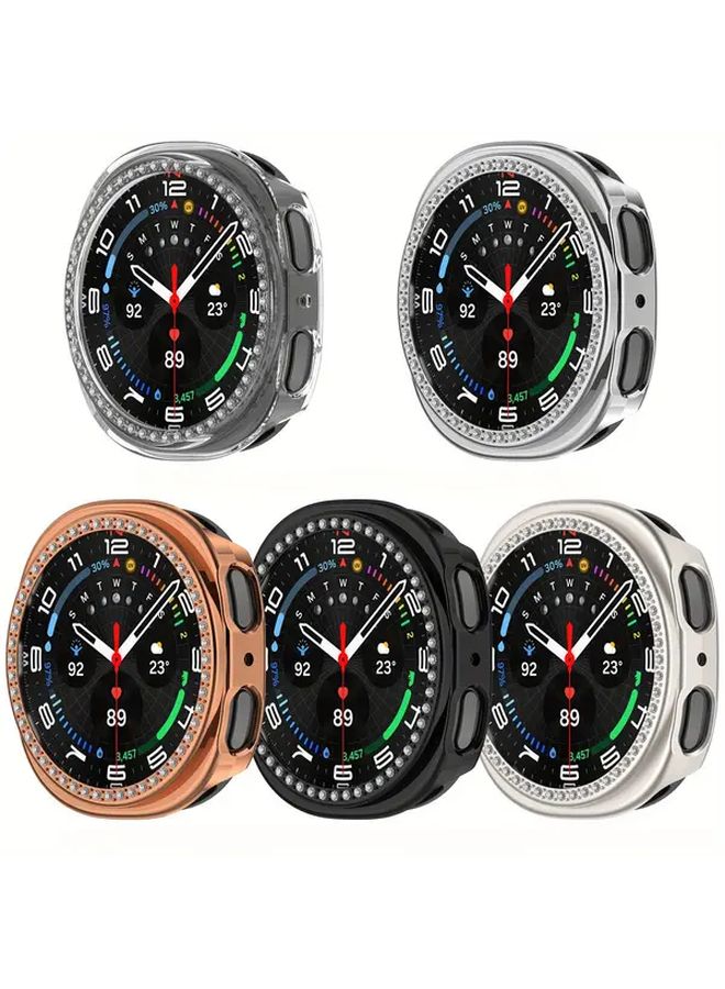 Matte Starlight Color 44mm Hollow Out PC Protective Cover For Galaxy Watch 8 Fashion Decorative Case - Image 3