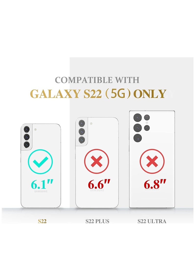 glassology Samsung Galaxy S22 Crystal Clear Case, Yellowing Resistant Slim Transparent TPU Phone Case, Project Zero Series with 5D Tempered Glass Screen Protector  - Image 2