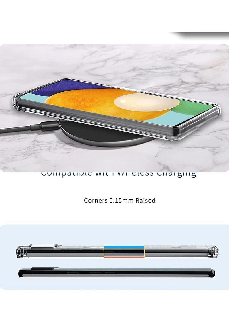 glassology Samsung Galaxy S22 Crystal Clear Case, Yellowing Resistant Slim Transparent TPU Phone Case, Project Zero Series with 5D Tempered Glass Screen Protector  - Image 3