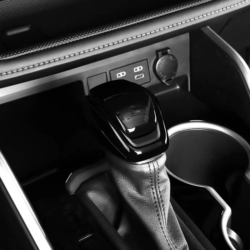 Hyorabyn إكسسوارات السيارة المناسبة لتويوتا هايلاندر 2020-2023 وتويوتا RAV4 2019-2023 و2024 و2025، غطاء رأس ذراع ناقل الحركة، زخرفة سوداء من الأبس - Image 4