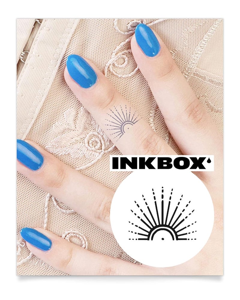 inkbox Inkbox Temporary Tattoos, Semi-Permanent Tattoo, One Premium Easy Long Lasting, Water-Resistant Temp Tattoo with For Now Ink - Lasts 1-2 Weeks, Rays, 1 x 1 in 