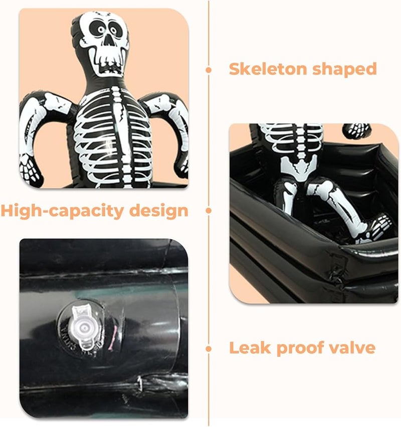 بلاك سكول، مبرد جلي قابل للنفخ من البولي فينيل كلورايد مع فوهة مضادة للتسرب لحفلات حمام السبب والشواء والنزهات - Image 5