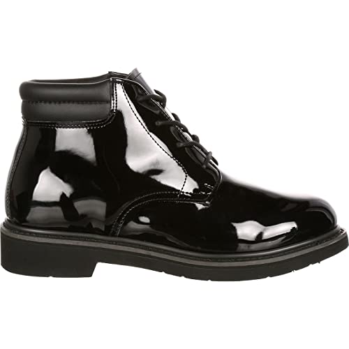 ROCKY Dress Leather High Gloss Chukka, Black, Size 7.5(WI) - Image 1