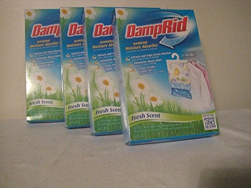 DampRid Damp Rid Hanging Moisture Absorber Fresh Scent Bag 14 Ounce Pack of 4 