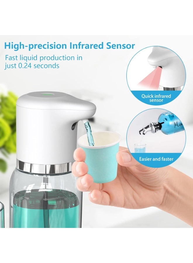 Ru syanl Automatic Mouthwash Dispenser for Bathroom - 25oz(750ml) Smart Mouthwash Dispenser with Cup Holder, Infrared Sensor and 2 Dispensing Levels, Rechargable Mouth Pumb Dispenser for All Age Groups - Image 3