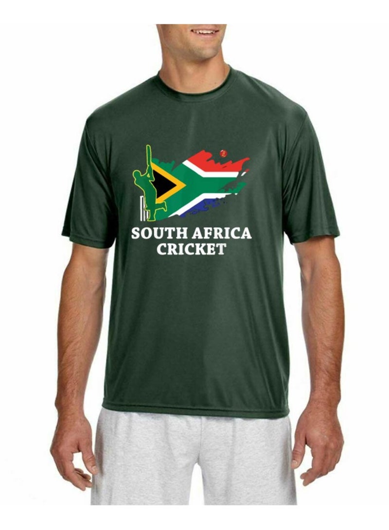 South Africa Jersey T-Shirt for Adults - Unisex South Africa Printed Dry-Fit Sports Jersey T-Shirt - Ideal South Africa Jersey T-Shirt for Matches and Sports Enthusiasts  - Image 1