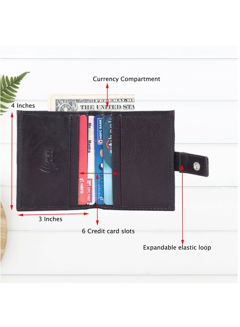 LAVERI LEATHER Laveri Genuine Leather Designer Card Holder Wallet With RFID Protection 4386 EL LP  - Image 2