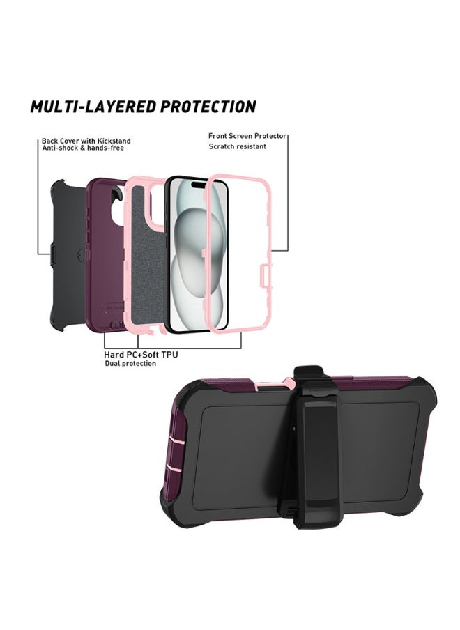 Generic - For Iphone 16promax Three-proof Mobile Phone Case Iph16plus Anti-drop Mobile Phone Case Hot Sale-Color:dark Gray Orange-Applicable Model:For Iphone16Plus Single Chassis - Image 1