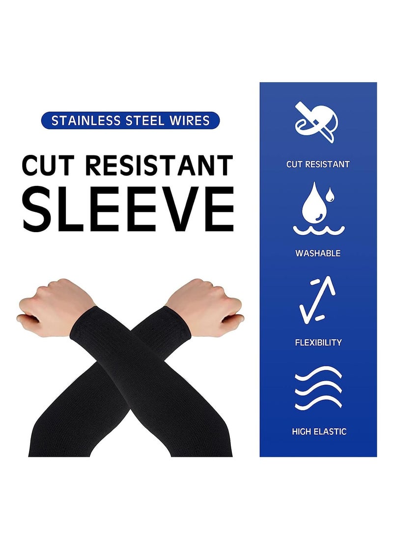 SYOSI - 2 Pairs Cut Resistant Sleeves Thin Arm Protectors Arm Guard for Thin Skin and Bruising Arm Sleeves Protection Safety Protective Sleeves for Men Women - Image 1