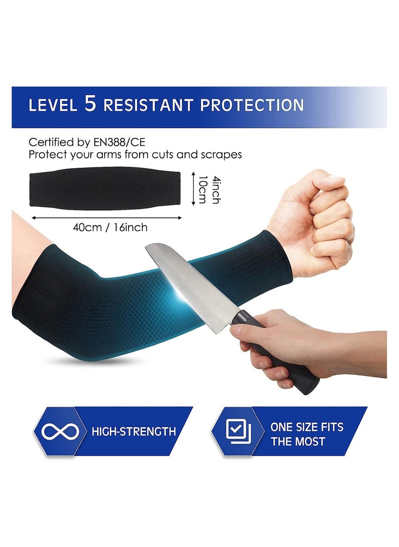 SYOSI - 2 Pairs Cut Resistant Sleeves Thin Arm Protectors Arm Guard for Thin Skin and Bruising Arm Sleeves Protection Safety Protective Sleeves for Men Women - Image 1