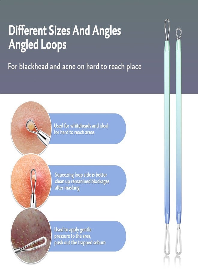 MENOLY Blackhead Remover Tools MENOLY 10Pcs Pimple Popper Tool Kit, Blackhead Remover Extractor Tools, Acne Kit for Blackhead,Blemish,Zit Whitehead and Comedone Extractor Tool with Leather Bag - Image 4