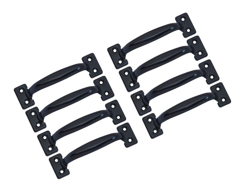 Qcaa Door Pull Steel Black Coated 5-3/4"" 8 Pack Made In Taiwan - Image 1