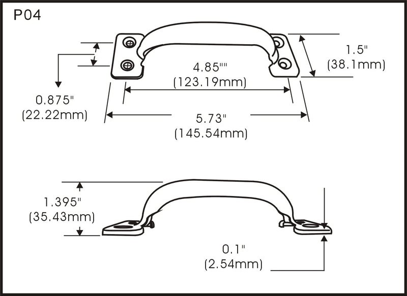 Qcaa Door Pull Steel Black Coated 5-3/4"" 8 Pack Made In Taiwan - Image 2
