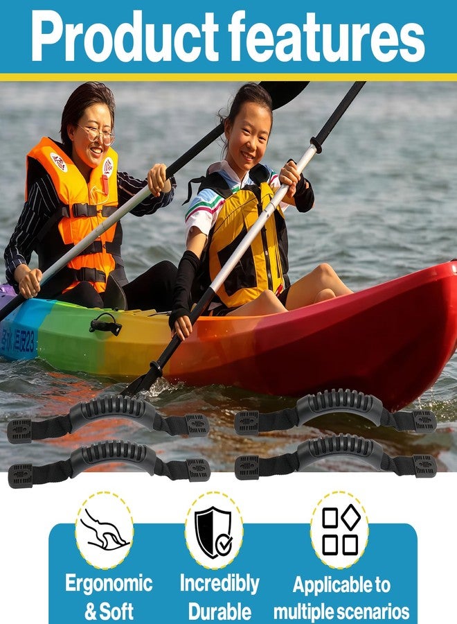 Mtuiewo 4 PCS Molded Webbing Handle with End Caps & 1 PCS Screwdriver, Handle Replacement for Kennel, Ergonomic Design, Easy to Install, for Luggage Toolboxes Storage Boxes DIY Projects - Image 5