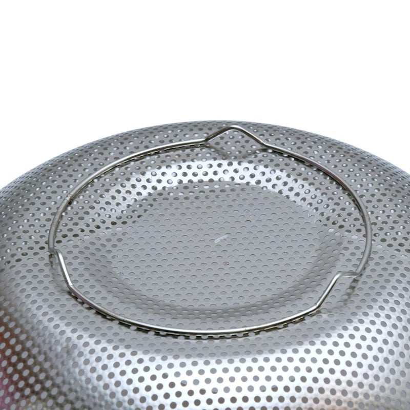 Lariox Multipurpose Stainless Steel Colander Heavy Duty Strainer Vegetable Fruit Baskets Washing Sieve Drainer with Handle Kitchen Tools Rice Basin Drain Tray - Image 4