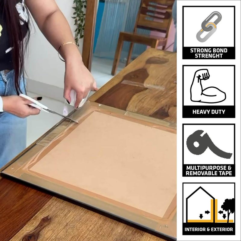 SIKA شريط لاصق مزدوج الجوانب - سيكابوند ماموث جريب IN - للاستخدام الثقيل - شريط لاصق متعدد الاستخدامات قابل للإزالة بدون أثر للتثبيت للجدران/المنزل/المكتب - شريط لاصق قوي - شفاف 30ممx3م - Image 4